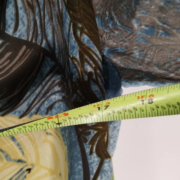 Citron Santa Monica 100% Silk Feather Print Open Front Kimono Cardigan Sz Small - Picture 11 of 12